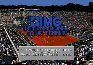 IMG International Tour Tennis Title Screen